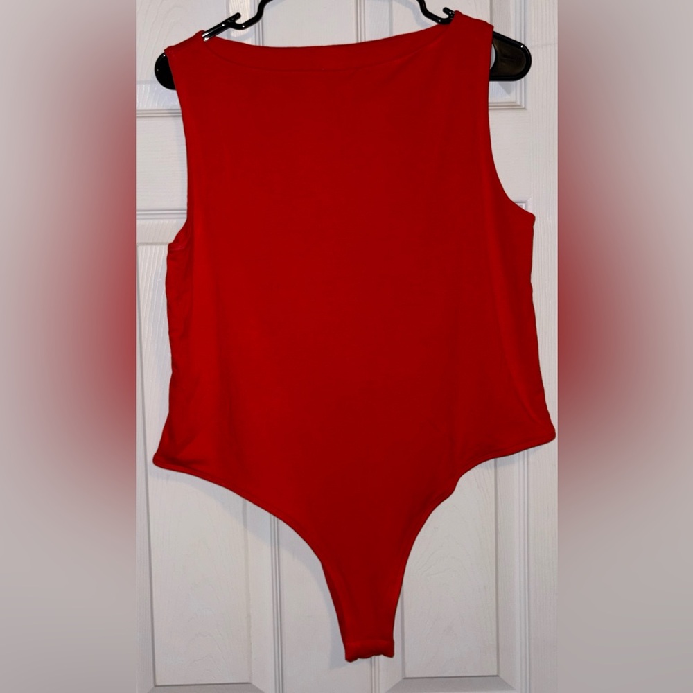 A New Day  Red off shoulder bodysuit XL
